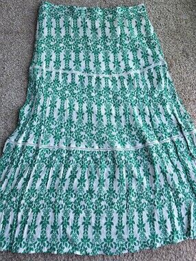 Skies Are Blue Maxi Skirt  Boho Cottagecore Vibe 2XL